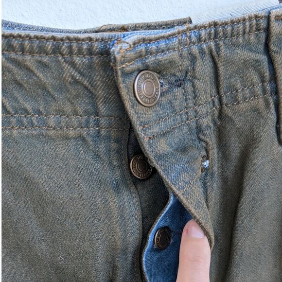 NWT Free People We The Free Harmonica Coated Denim Mid-rise Maxi Skirt, size 29 - Picture 6 of 10